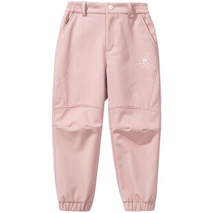 伯希和儿童软壳裤户外男女童冬季摇粒绒裤子运动保暖登山防风裤