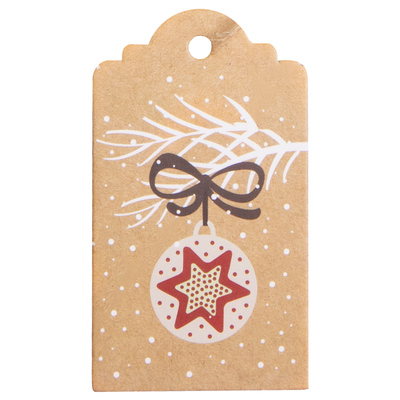 圣诞节吊牌复古牛皮纸吊卡小挂饰
