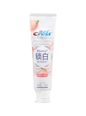 佳洁士锁白牙膏白桃清柚白茶