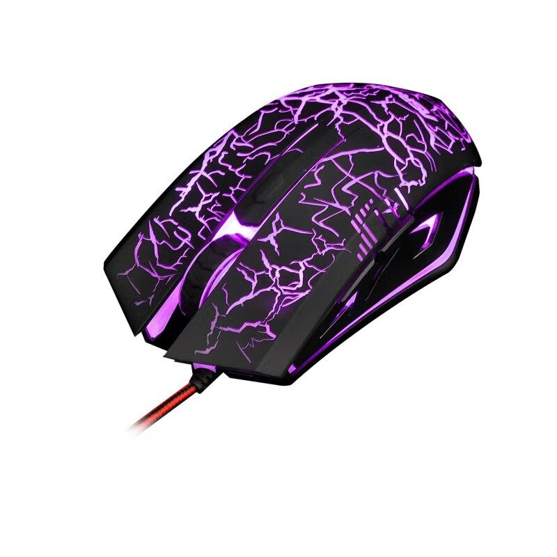 库存华擎ASR-M01幻影之舞电竞游戏USB激光鼠标1.2米有线6键混光
