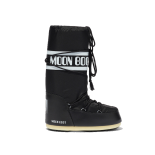 【明星同款】Moon Boot经典款男女同款黑色ICON尼龙高筒雪地靴