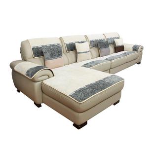 2025新款高端真皮沙发垫专用坐垫沙发套布艺毛绒四季通用防滑简约