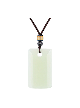 和田玉平安无事牌女款