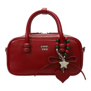 南风Chio2nd 心动旋律枕头包包女2026新款通勤红色婚包单肩斜挎包