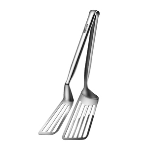 304不锈钢加长煎鱼铲夹子煎牛排夹食品夹厨房食物油炸专用烧烤铲