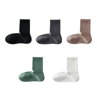 本周5双男女中长筒棉袜子10A抗菌艾草防臭吸汗透气防掉跟不起球