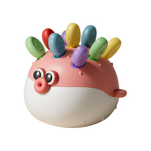 宝宝河豚插插乐儿童玩具1-3岁益智2早教色彩认知数字手眼协调训练