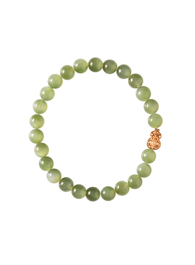 shannai原创和田玉碧玉葫芦手串