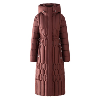 年轻妈妈冬装羽绒棉服长款过膝