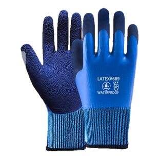 水泥工专用手套加厚工地耐磨防臭劳保乳胶防护腐蚀带胶皮耐用防水