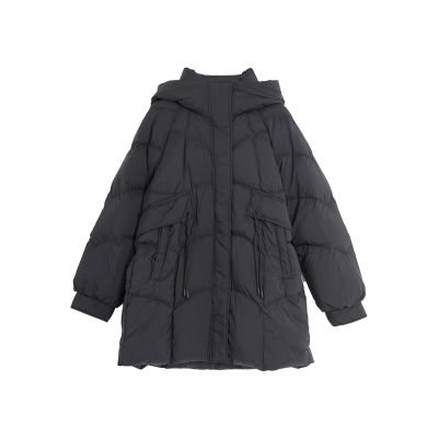 西町村屋韩风文艺连帽中长款外搭