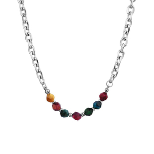 YiJian Studio小众设计项链男拼接彩色轻奢链条毛衣链女嘻哈潮流