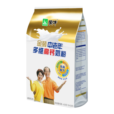 蒙牛中老年奶粉400g*2袋装 金装多维高钙无蔗糖成人老人营养牛奶
