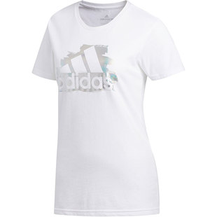 Adidas/阿迪达斯正品女子夏季运动圆领透气训练短袖T恤ED8145