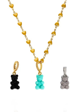 质感超好ins火爆多色小熊项链