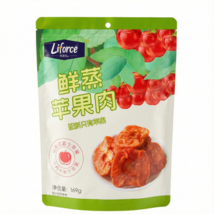 列夫果干鲜蒸苹果肉169g红富干三蒸三晒无添加独立小包装袋装