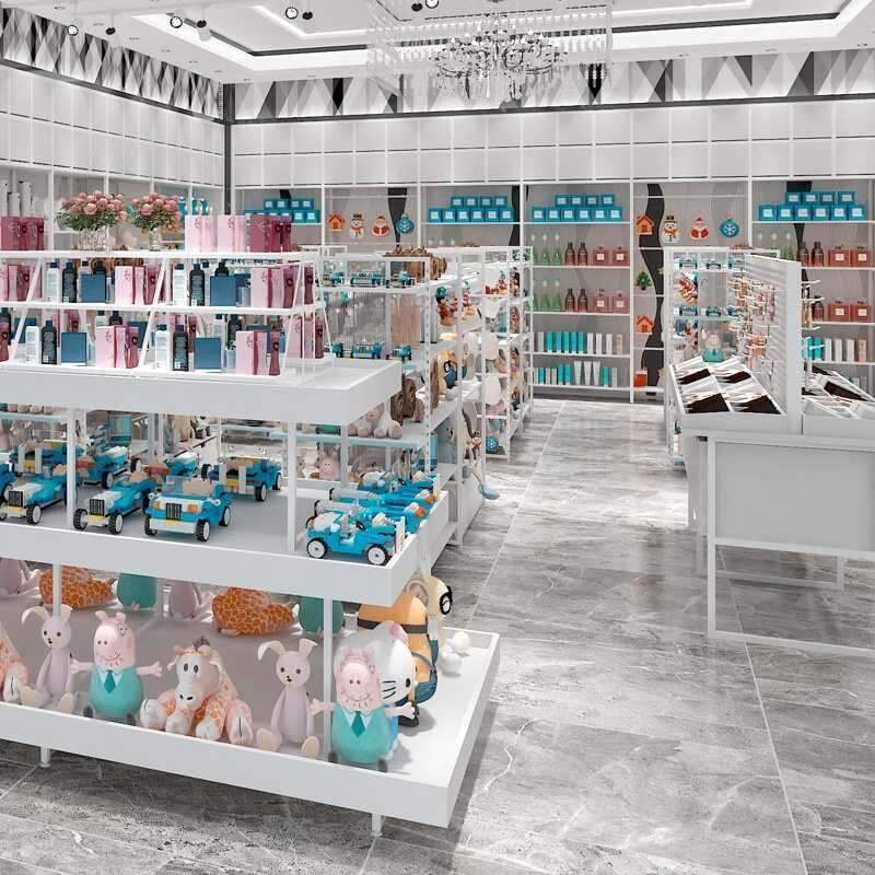 厂家加厚商场玩具欧式精品整店货架双面饰品文具展示货架定制