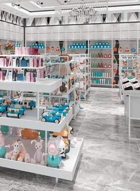 厂家加厚商场玩具欧式精品整店货架双面饰品文具展示货架定制