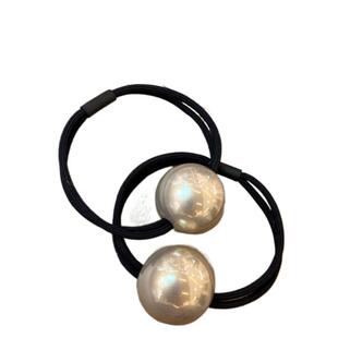 日系头饰低丸子头发饰香槟色大球发绳弹力皮筋发圈少女丸子头绳