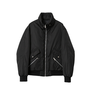 PR版22000 冬季男士白鹅绒立领短款羽绒服 宽松廓形鹅绒服外套男