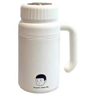 1000ML保温杯女款上班族陶瓷覆层大容量保温水杯带手柄情侣泡茶杯