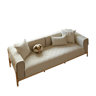 四季通用棉麻沙发垫布艺粗布简约现代防滑沙发巾地毯飘窗垫可机洗