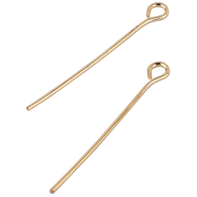 18k14k银色包金配件9字针diy