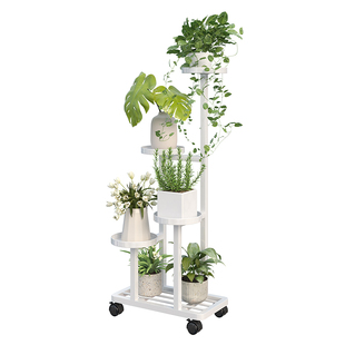 花架子客厅落地式植物多肉花盆托架铁艺多层可移动花架置物架阳台