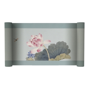绢本茶席长条 古风花卉茶旗 防水禅意桌旗 新中式干泡 宋代美学