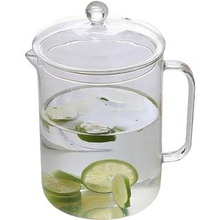 明尚德高硼硅玻璃壶2L/3L超大容量耐高温烧水壶可加热冷饮壶