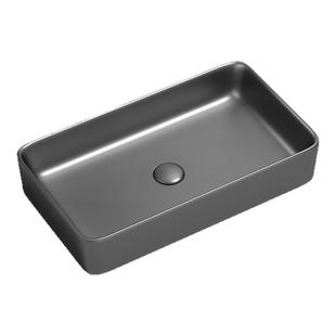 陶瓷台上盆洗手盆卫生间洗脸盆阳台艺术面盆金属感复古洗漱盆