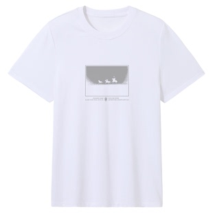 拓路者冰氧吧凉感圆领大漠印花设计短袖体恤2026夏季男式T恤百搭