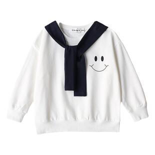 亲子装春装2025新款一家三四口母子母女海军风长袖t恤全家装卫衣