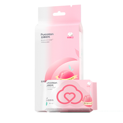 全棉时代100%蜜桃湿厕巾