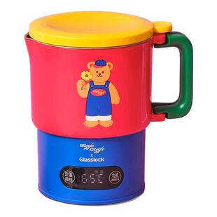 Glasslock&Wiggle联名便携式烧水壶折叠烧水杯恒温电热水壶旅行