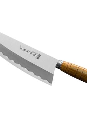 久保利不锈合金钢海宁式菜刀锋利薄切菜片刀切肉厨房斩切家用刀具
