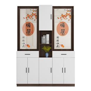 高档屏风隔断柜置物架入户客厅实木双面正对进大门现代简约玄关柜
