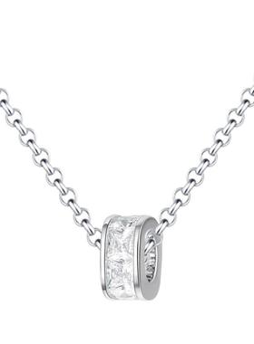 APM Monaco 方形宝石吊坠可调节银色项链925银白钻女生 AC6822OX