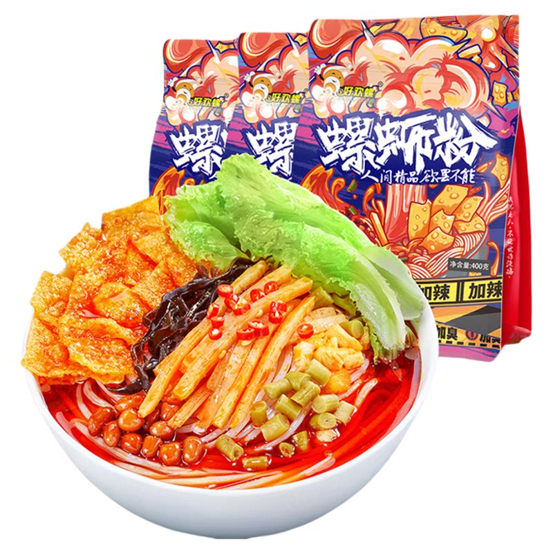 好欢螺螺蛳粉加臭加辣腐竹400g