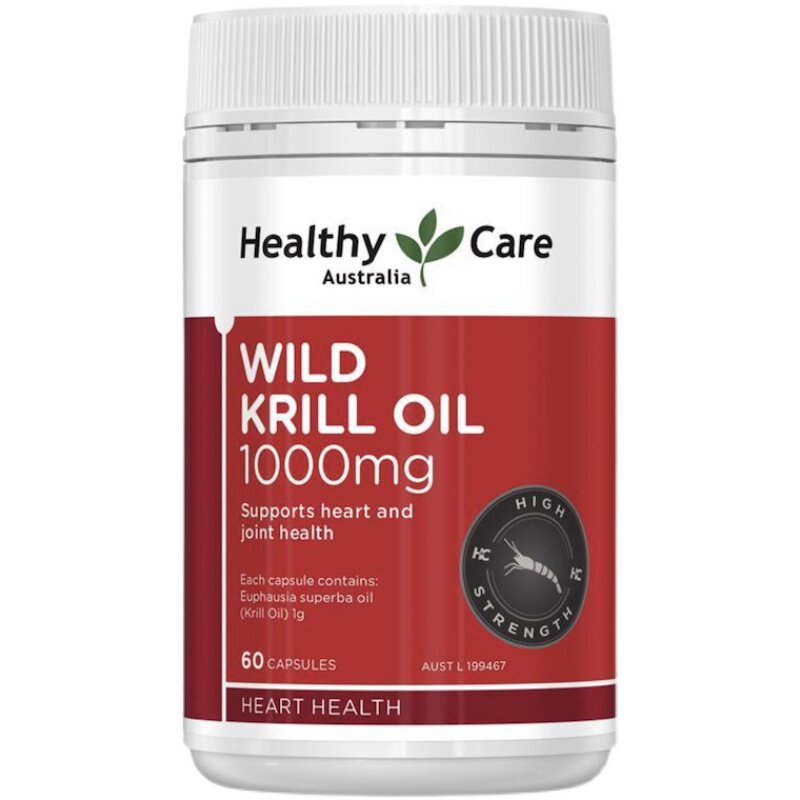 Healthy care天然野生磷虾油胶囊深海提取 60粒 心脑健康疏通血管
