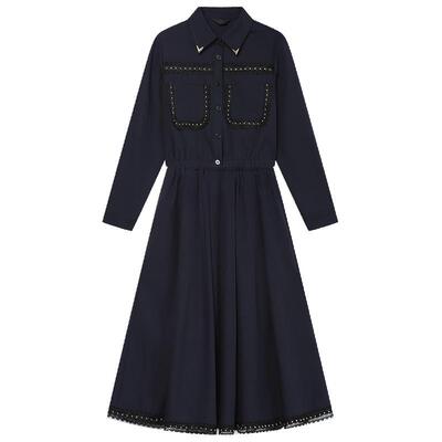 白鹿语24秋季撞色花边时尚套装