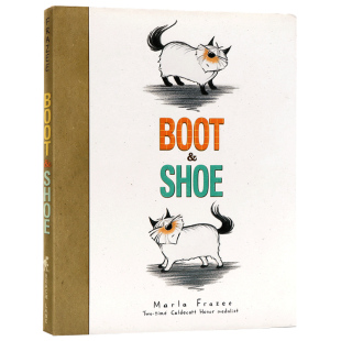 英文原版绘本 Boot and Shoe 儿童英语启蒙绘本 温暖幽默滑稽忠实的朋友 亲子睡前故事图画书 水粉画风凯迪克奖得主玛拉·弗雷泽