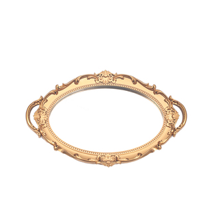 复古镜子托盘欧式装饰拍摄网红摄影摆件小饰品摆拍ins风拍照道具