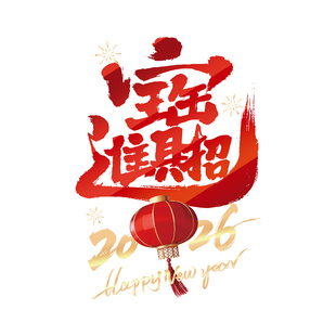 招财进宝贴纸新年装饰玻璃门橱窗贴商店饭店过年氛围布置马年窗花