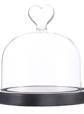 爱心蛋糕罩手办手模矮款永生花