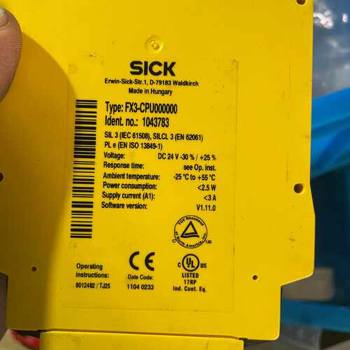SICK继电器FX3-CPU000000 FX3-XTIO8