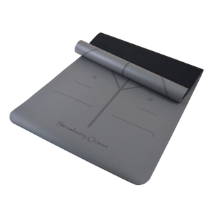 草莓海洋天然橡胶瑜伽垫专业防滑无异味体位线家用地垫加厚隔音