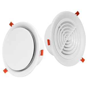 卡扣式新风系统圆盘形出风口吊顶散流进回风口换排气新风口出通风