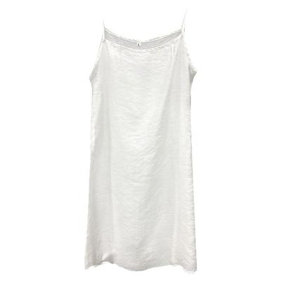 2025春款纯棉白色打底连衣裙背心