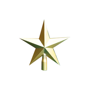 海迪圣诞节装饰用品圣诞树顶部树顶星五角星电镀配件15/20CM